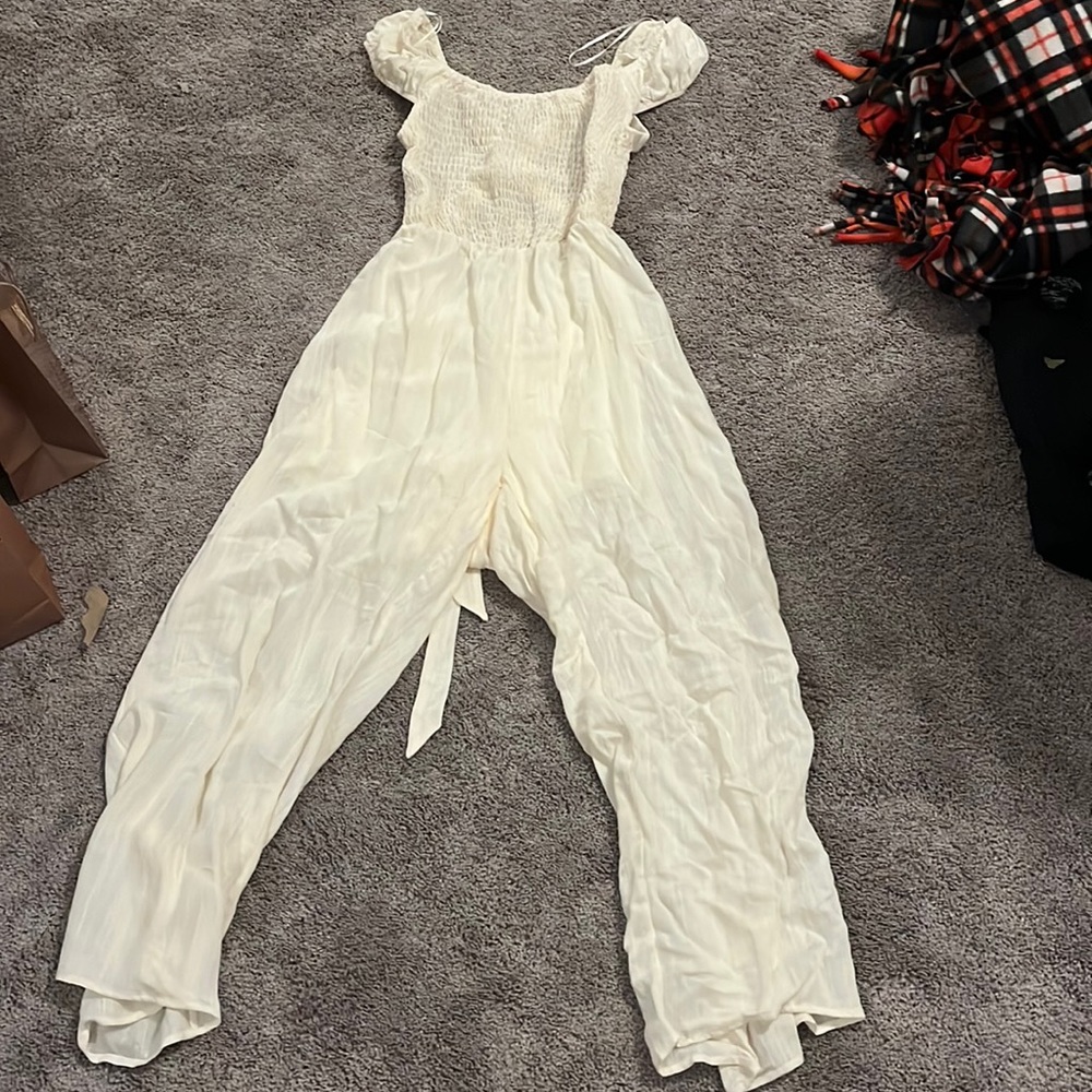 Cream jumpsuit